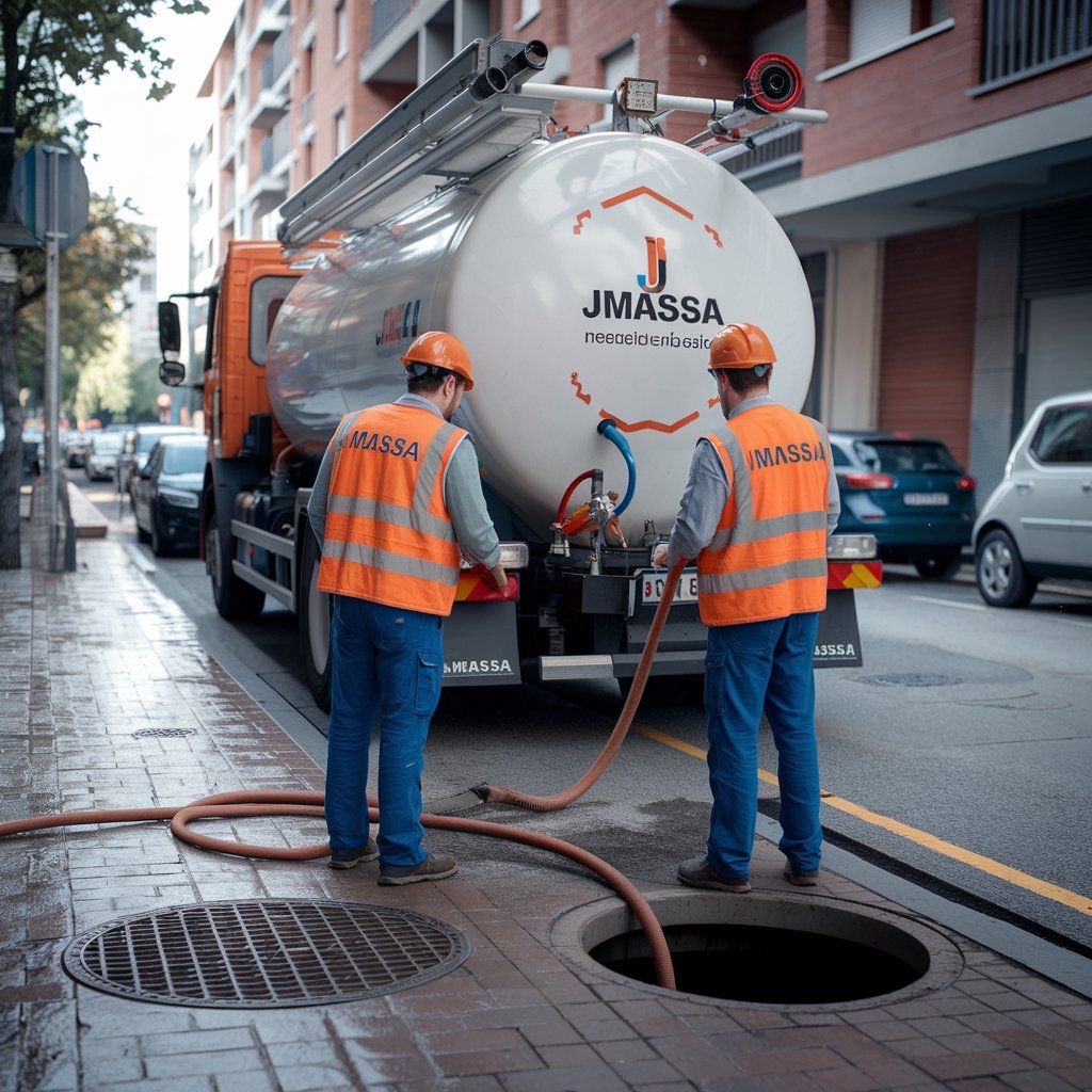 Limpieza de tuberías con camión cuba en Sant Andreu de Llavaneres